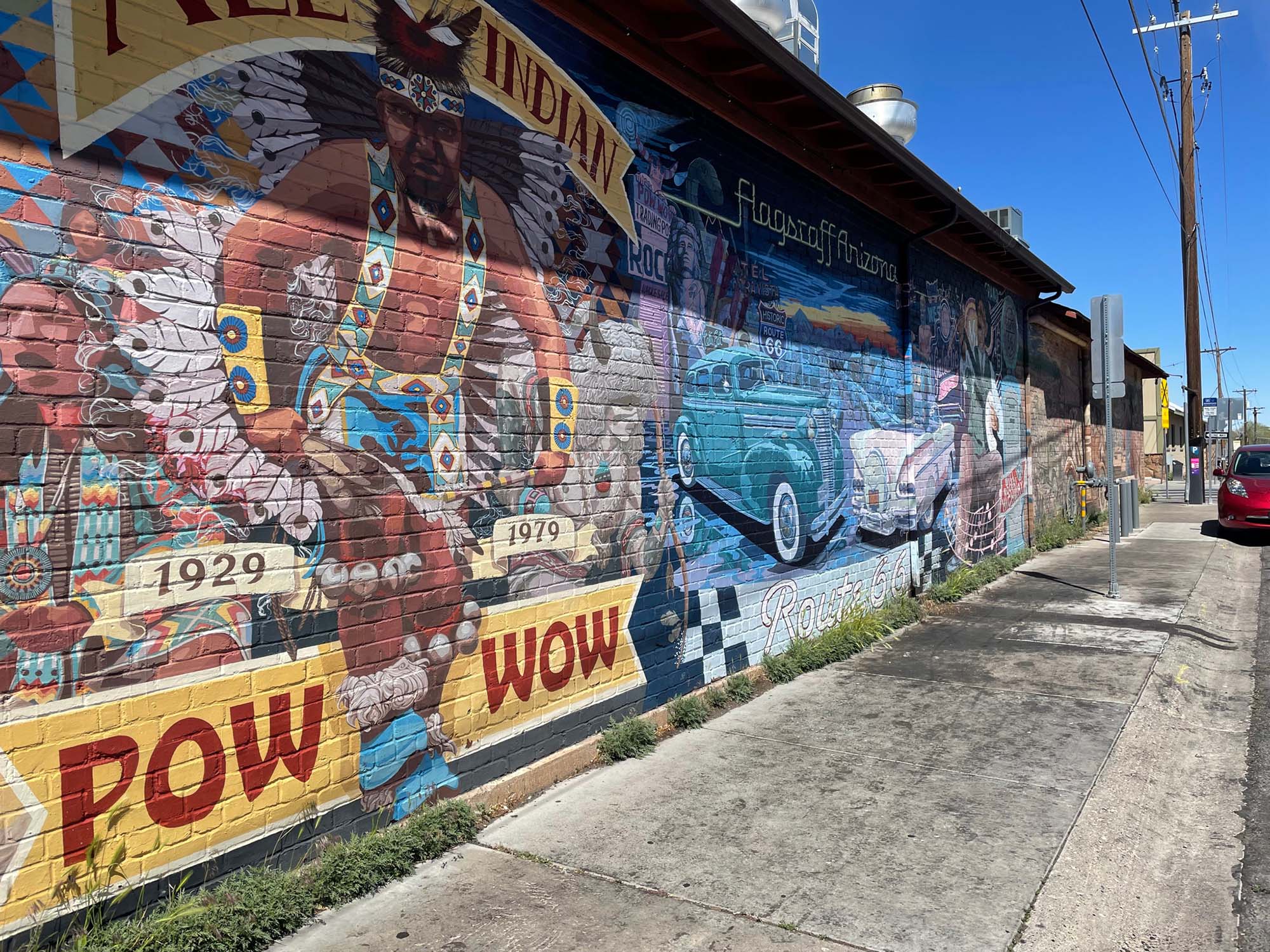 Painted brick wall